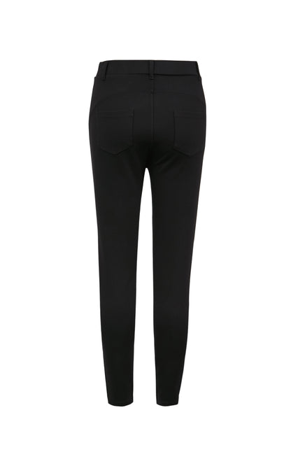 Black Stretch Leggings - Thin Fitted Outer Wear Pants