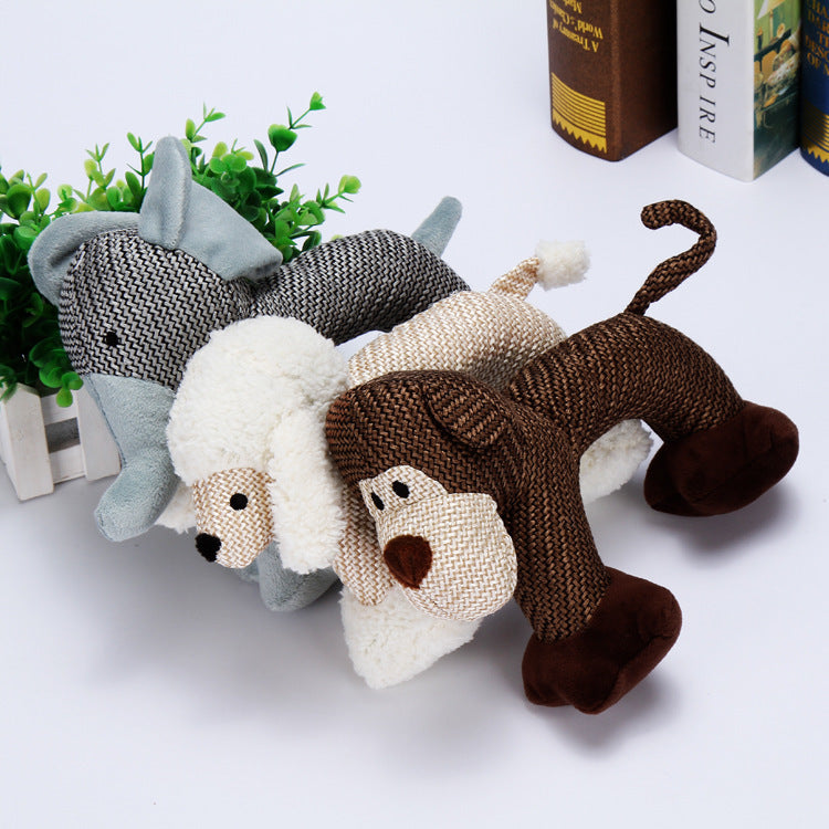 Plush Squeaky Dog Toy - Interactive Chew Toy for Small & Large Dogs