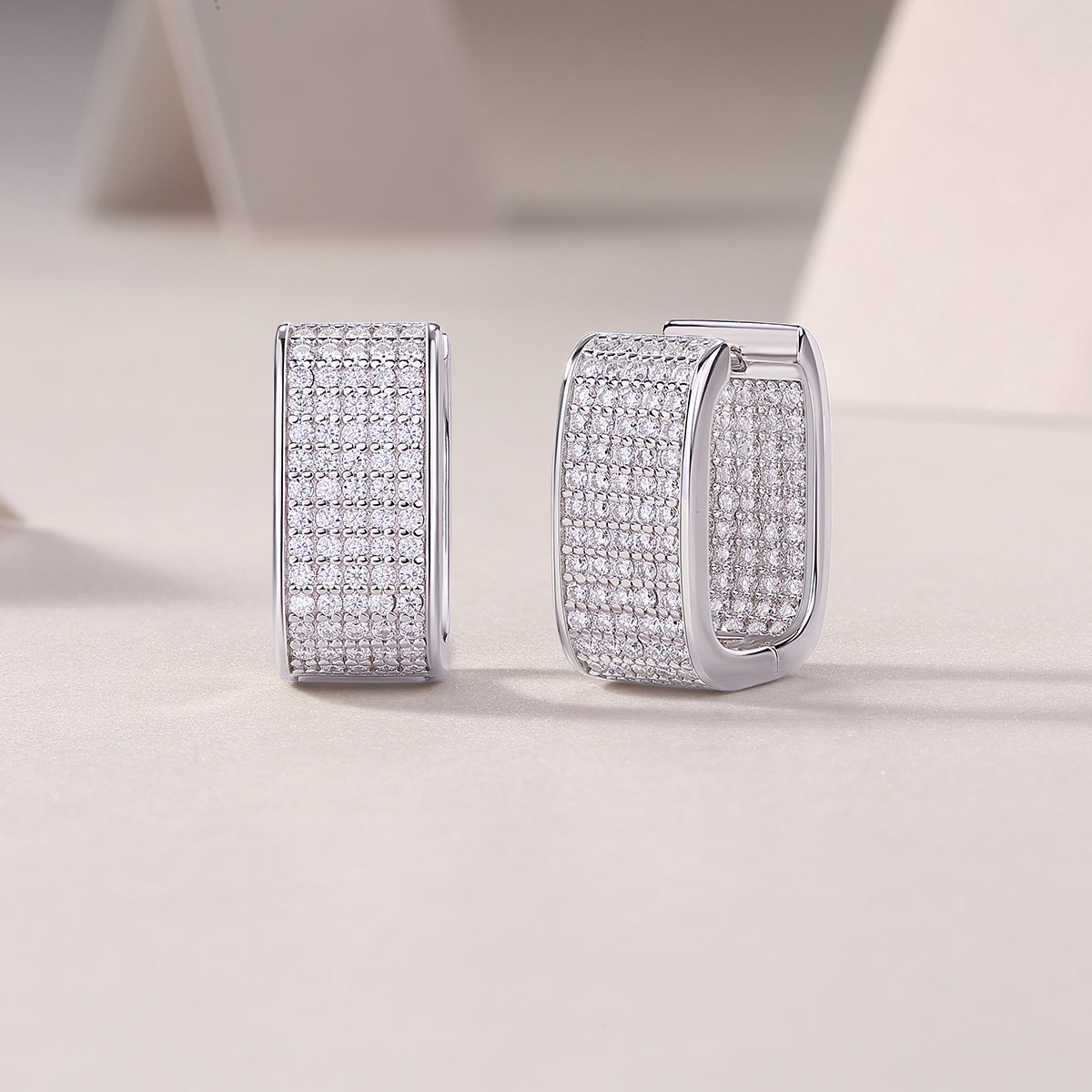 Moissanite Stud Earrings - S925 Silver Platinum-Plated with GRA Certificate