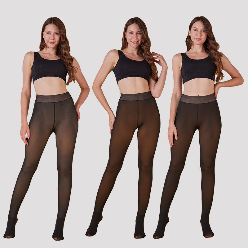 Autumn Winter Warm One-Piece Pants - Gradient Nylon Leggings