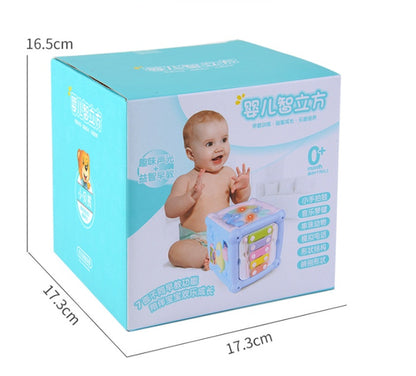 Musical Building Blocks Cube - Baby Drum Early Education Toy with Lights & Sounds
