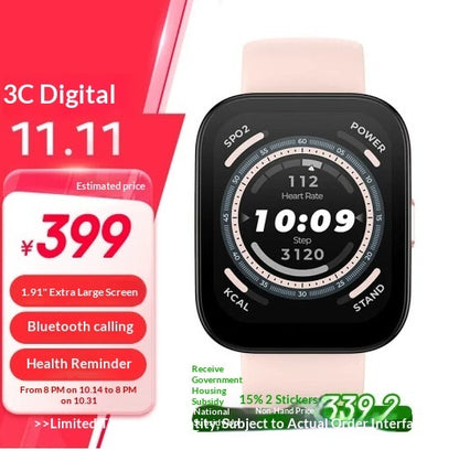 46mm Smartwatch with Blood Oxygen and Heart Rate Monitoring - 1.91 Inch Display