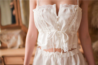 Wrap Front Cami Nightgown - Adjustable Strap Sleepwear