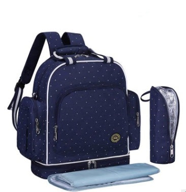 Multi-Function Diaper Bag Backpack - 3-Way Convertible Oxford Cloth