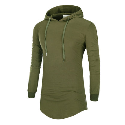 Mid-Length Hooded Pullover T-Shirt - Camouflage Sports Long Sleeve