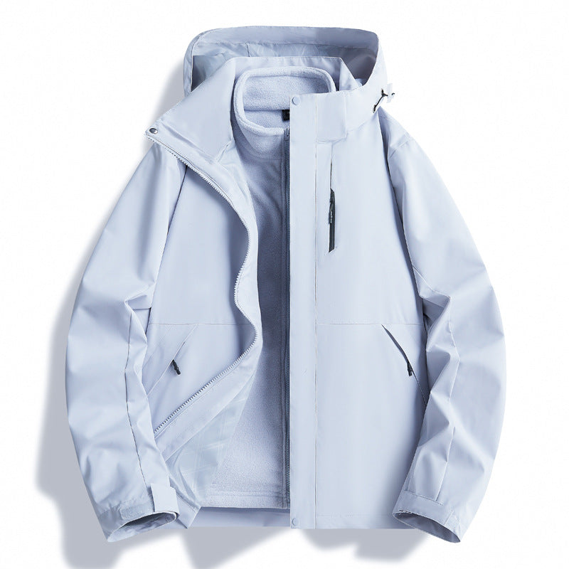 Three-in-One Fleece-Lined Thick Coat for Couples
