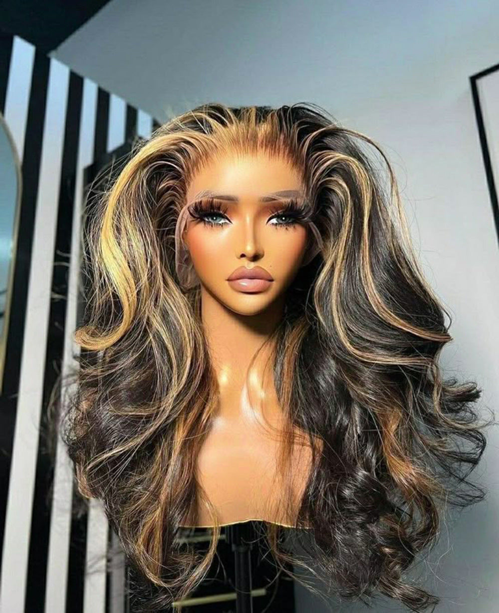Highlight Ombre Wavy Lace Front Wig - Glueless Human Hair