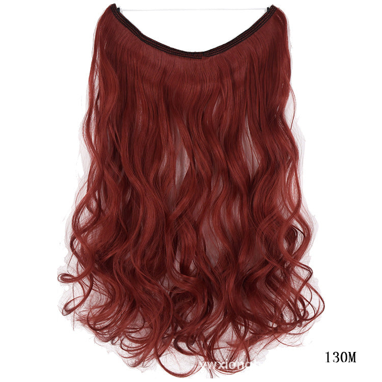 22" Invisible Wire Hair Extensions - No Clips Secret Fish Line Synthetic Hairpiece