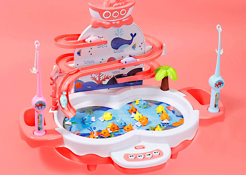 Electric Fishing Puzzle Toy - Musical Water Play Table for Kids Early Education