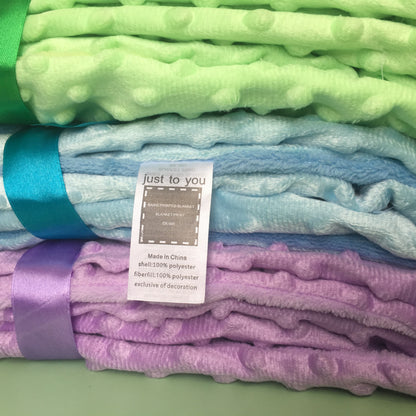 Double Layer Baby Blanket - Soft Plush Swaddle Wrap for Newborns