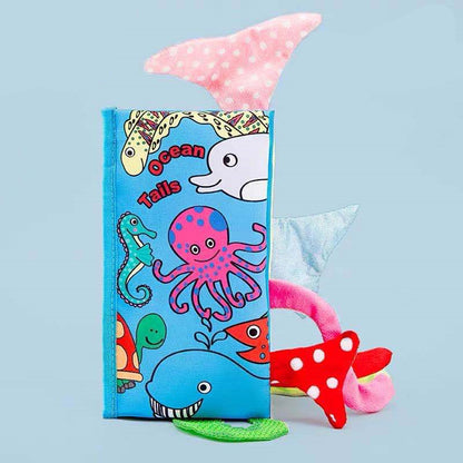 Baby Sensory Crinkle Tail Toy – Soft Polyester Infant Activity Toy with Sound