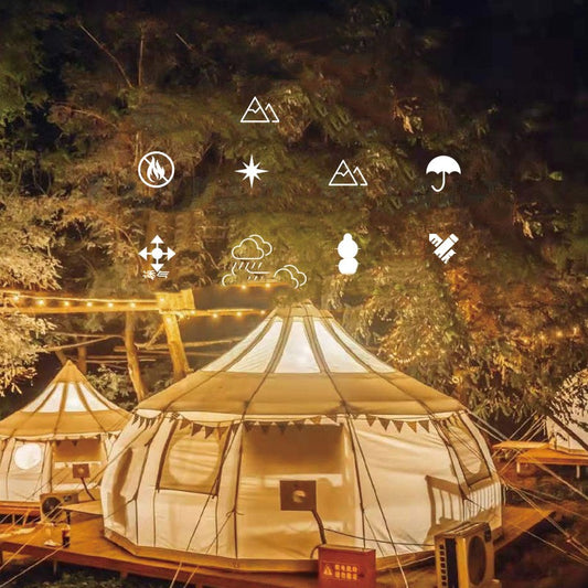 Premium Waterproof Bell Tent - Large Family Camping Tent for 8+ People
