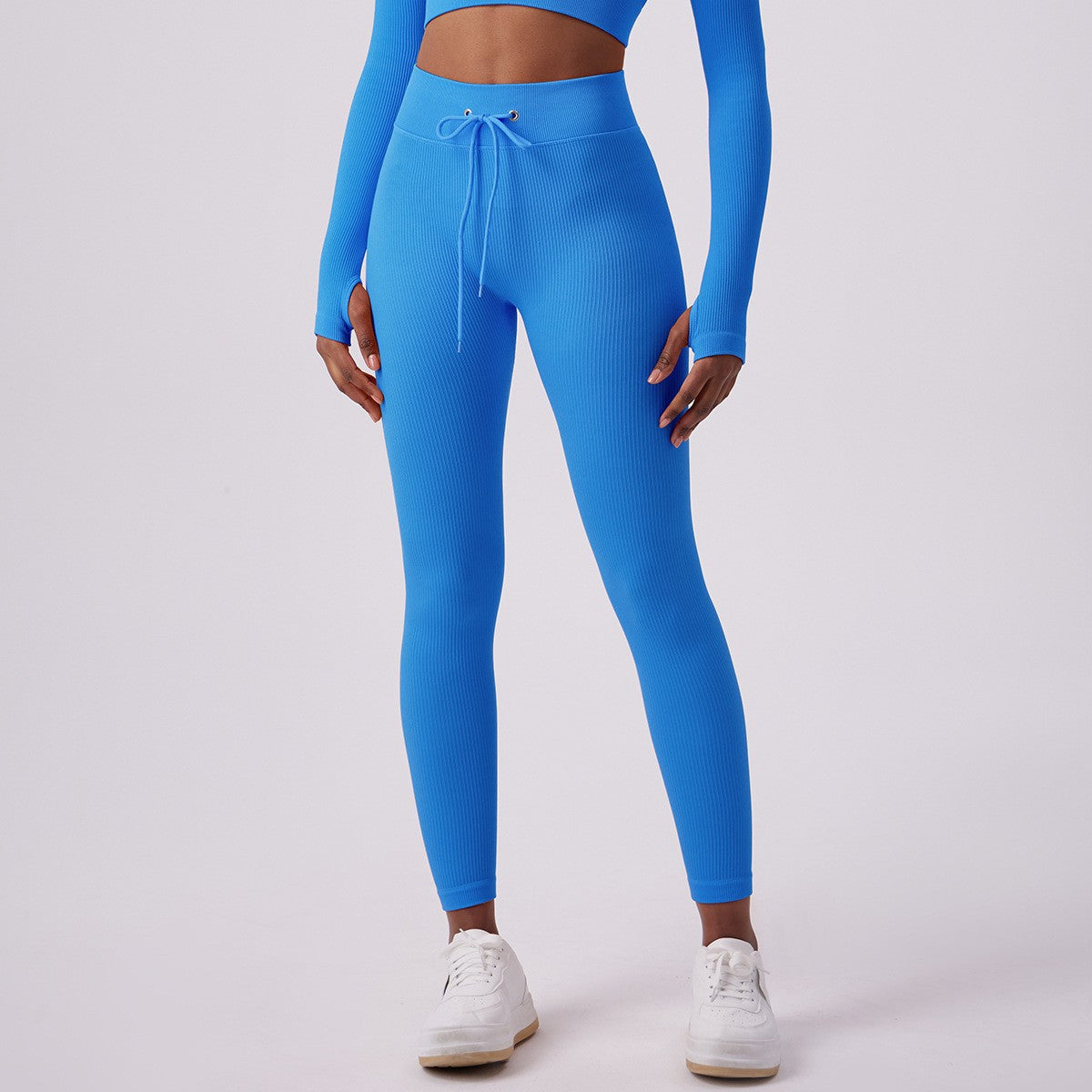 Women's High-Waisted Butt-Lifting Yoga Pants - Quick-Dry Athletic Leggings with Drawstring