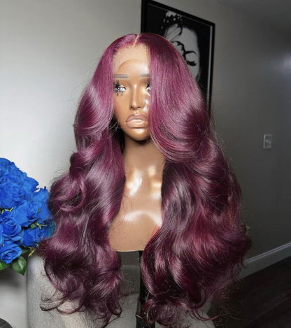 Highlight Ombre Wavy Lace Front Wig - Glueless Human Hair