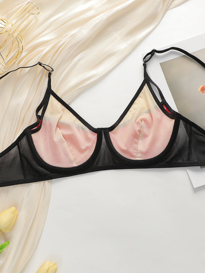 Women's Push-Up Bra and Panty Set - Thin Cup Supportive Lingerie