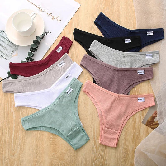 Women's Cotton Underwear 5-Piece Set - Mid-Rise Comfort Panties M-XL