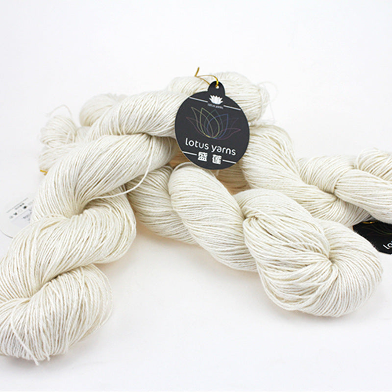 Premium Silk Cotton Yarn - 50/50 Blend Hand Knitting Yarn (10 Skeins, 330m Each)