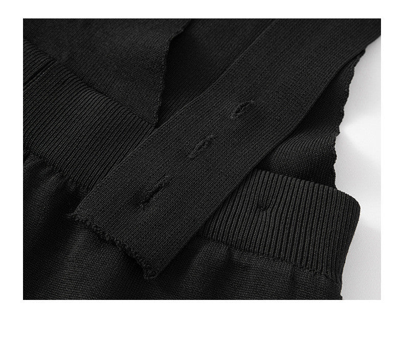 Sleeveless High Waist Strap Casual Knit Jumpsuit