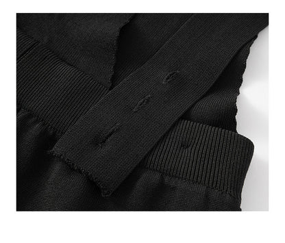 Sleeveless High Waist Strap Casual Knit Jumpsuit