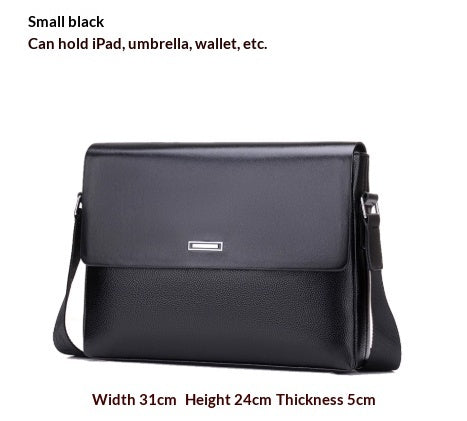 Large-Capacity PU Leather Crossbody Bag - Business & Casual Style