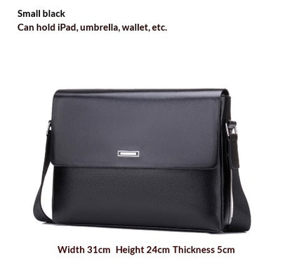 Large-Capacity PU Leather Crossbody Bag - Business & Casual Style