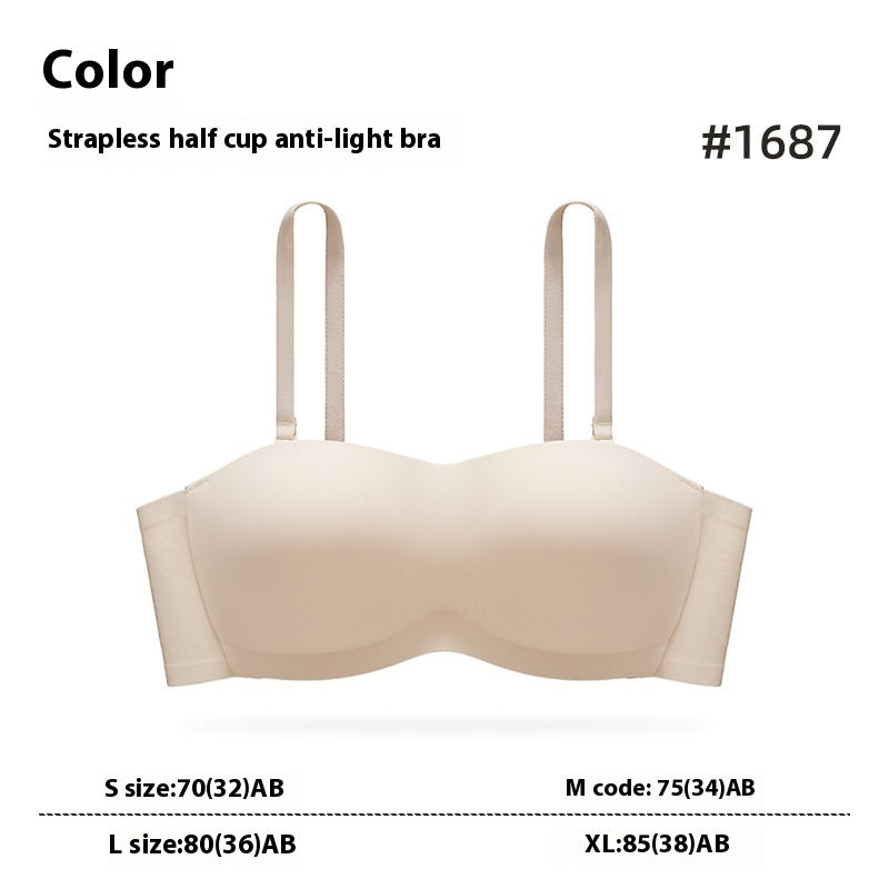 Women's Detachable Strapless Bra - Convertible Support Bra A/B Cup