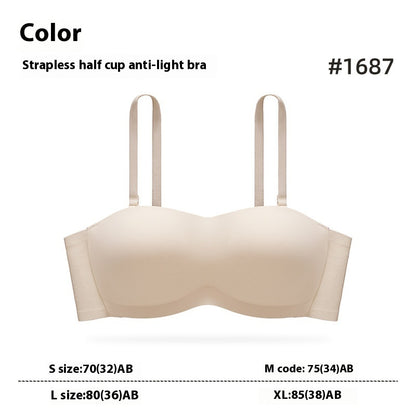 Women's Detachable Strapless Bra - Convertible Support Bra A/B Cup