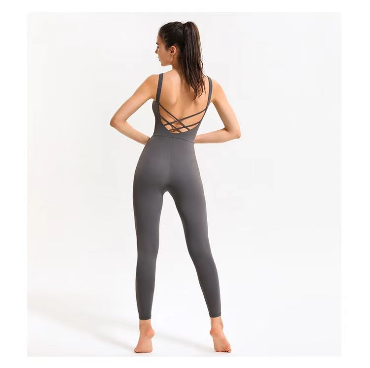 Women's Ballet Dance Fitness Bodysuit - Beauty Back Training Activewear