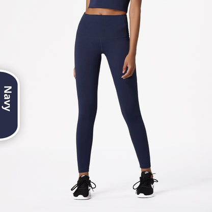 High-Waist Yoga Pants with Pockets - Women's Brushed Nylon Fitness Leggings