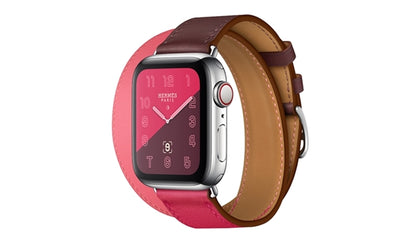 Genuine Leather Apple Watch Band - Premium Cowhide Strap with Stainless Steel Pin Buckle