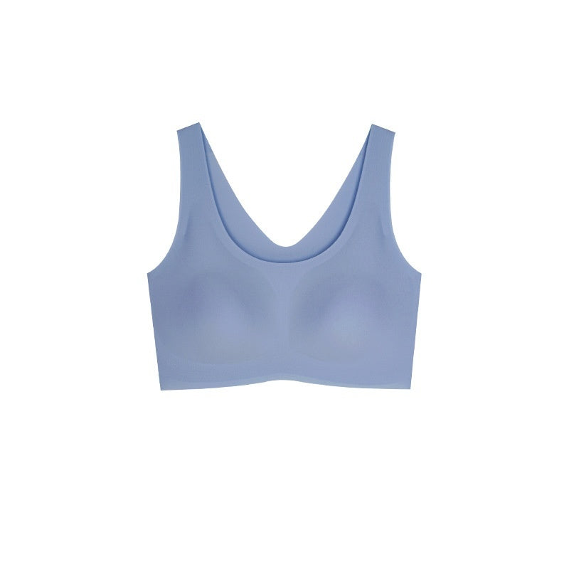 Women's Seamless Triangle Cup Underwire Bra - A B C Cup Detachable Straps