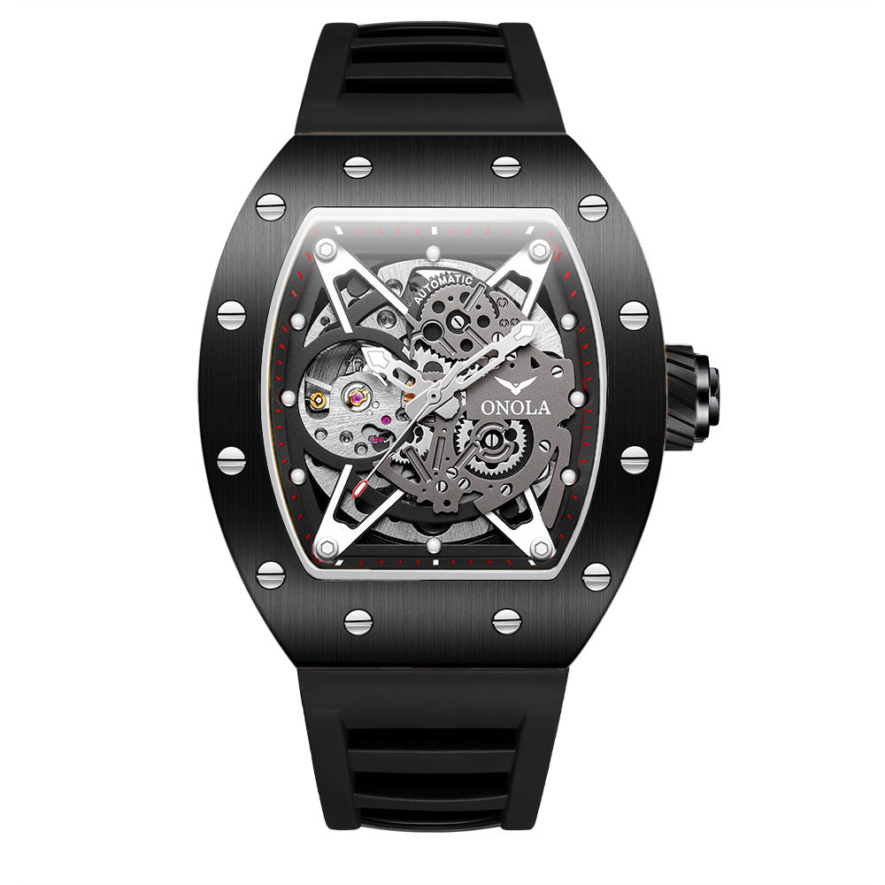 Men's Automatic Mechanical Watch | Silicone Band | 43.5mm | 30m Water Resistant | 13 Colorways