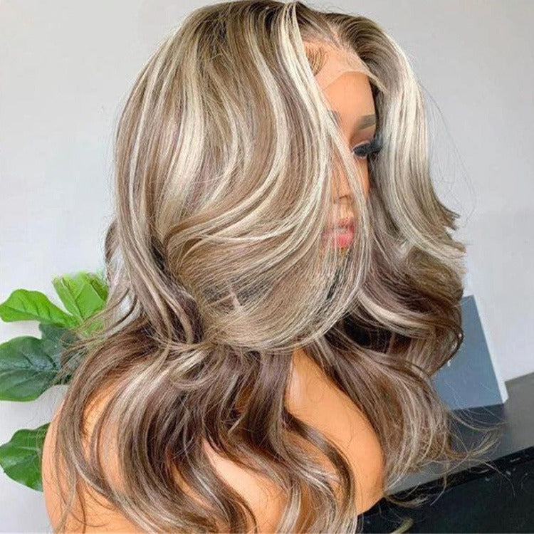Highlight Wave Human Hair Wig - 28 Inch 200% Density