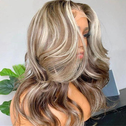 Highlight Wave Human Hair Wig - 28 Inch 200% Density
