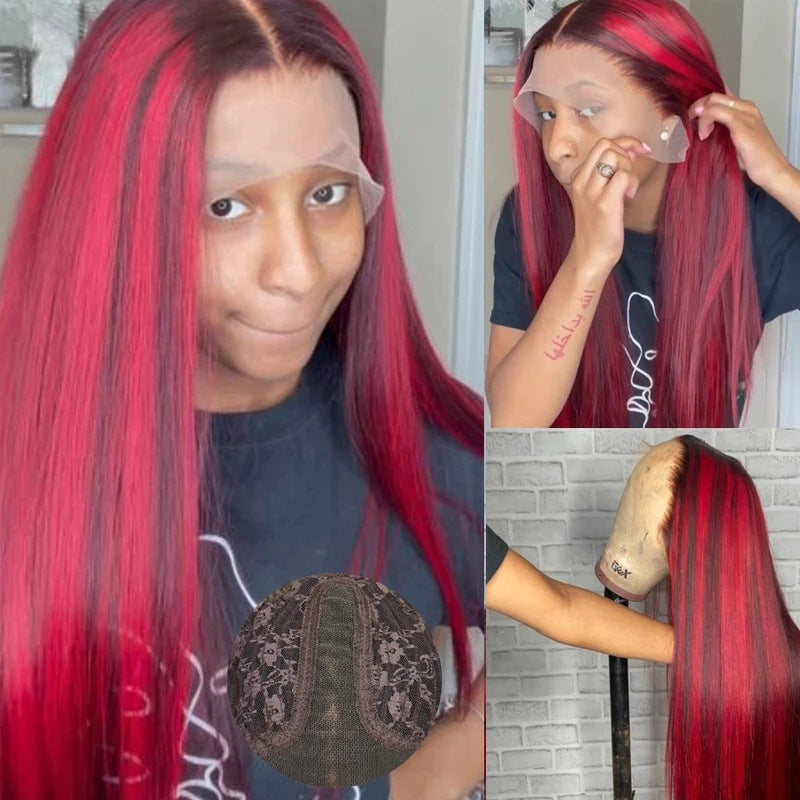 Real Hair Lace Headgear - 13x4 Lace Front Wig with Customizable Bangs