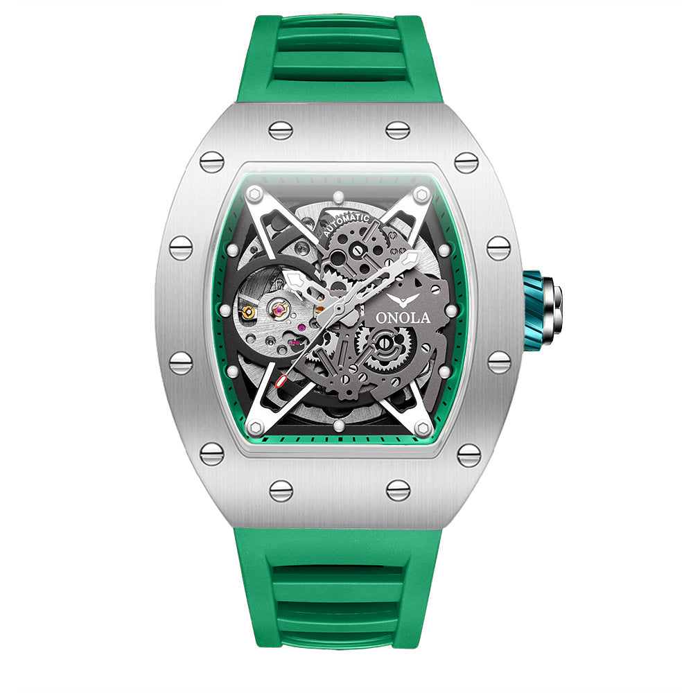 Men's Automatic Mechanical Watch | Silicone Band | 43.5mm | 30m Water Resistant | 13 Colorways