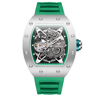 Men's Automatic Mechanical Watch | Silicone Band | 43.5mm | 30m Water Resistant | 13 Colorways