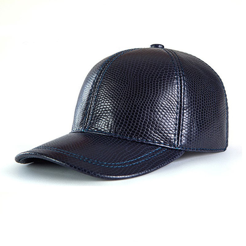 Premium First Layer Cowhide Baseball Cap - Adjustable Unisex Leather Hat