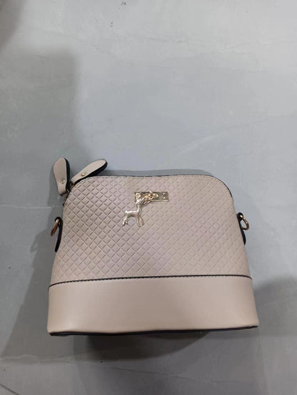 Compact PU Leather Crossbody Bag - Portable Horizontal Square Handbag