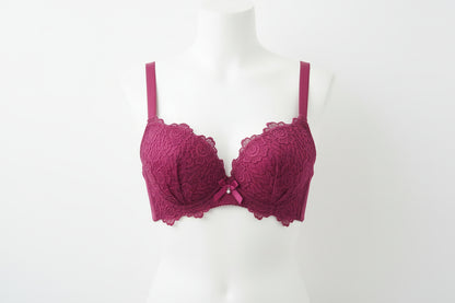 Deep V Plunge Bra - Gathered Design Underwire Support
