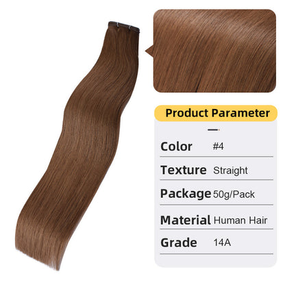 Hand-Knitted Hair Weft Extensions - Real Human Hair Braid