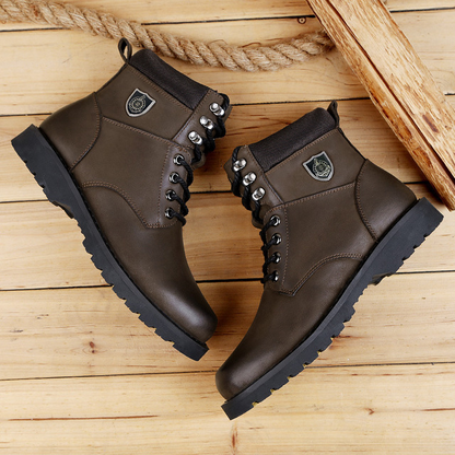 Men's Premium Genuine Leather Boots - First Layer Cowhide