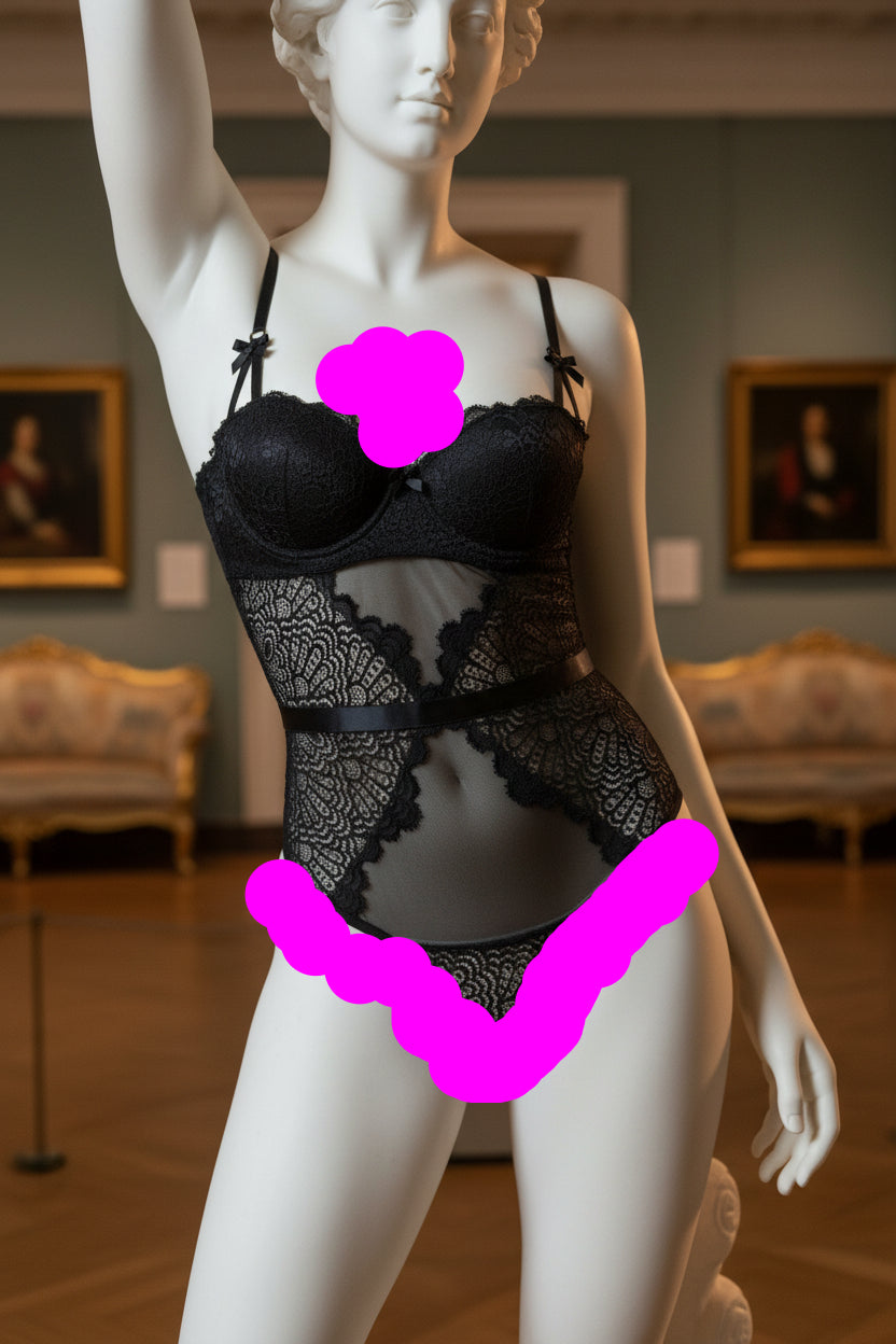 Wireless Lace Bra - Strapless 3/4 Cup with Gathering Support