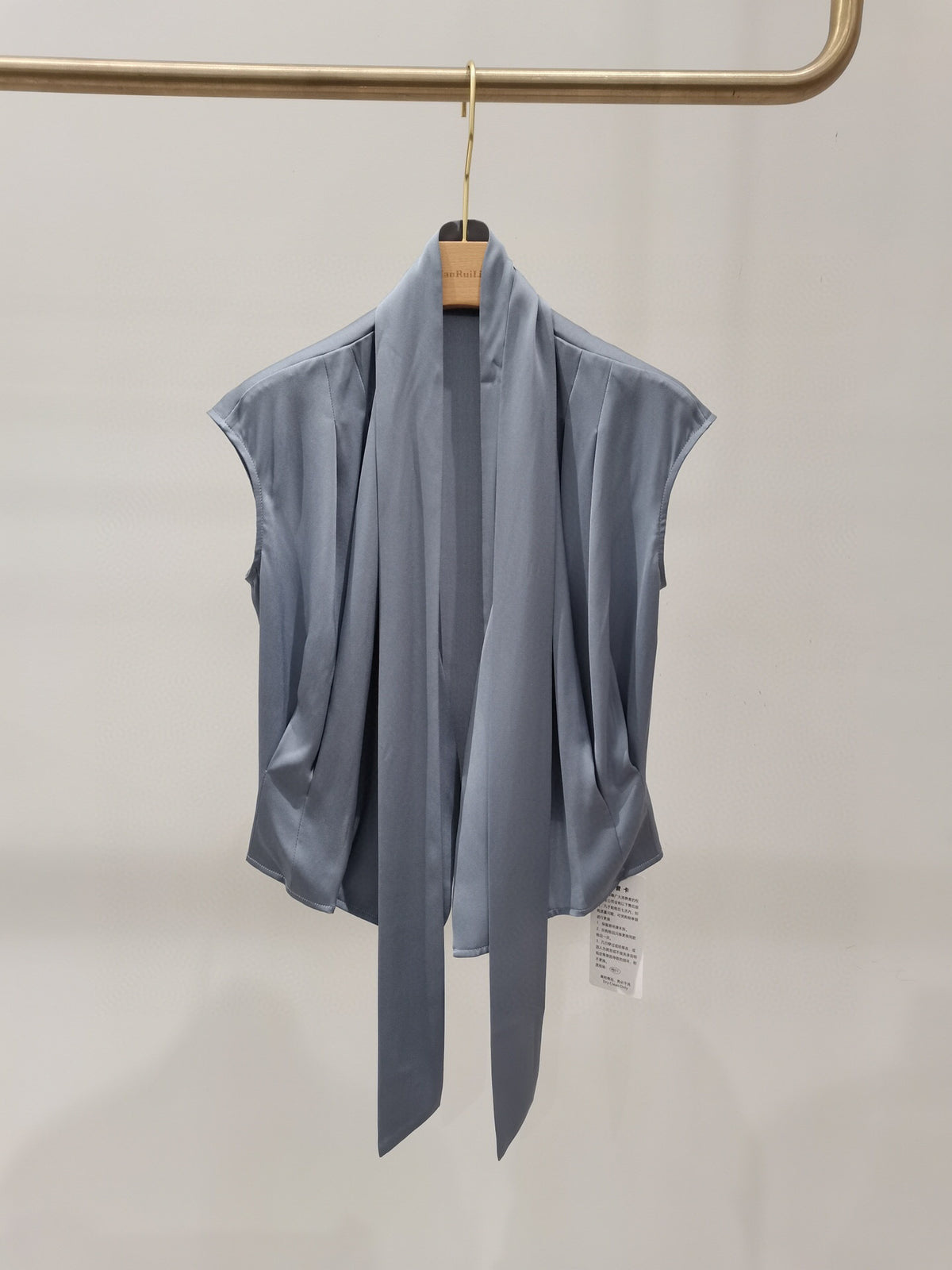 V-Neck Wrap Tie Waist Silk Shirt | Premium Women's Blouse