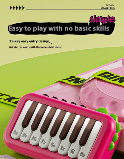 Kids Pocket Electronic Keyboard - Mini Piano Toy for Children Ages 3-6