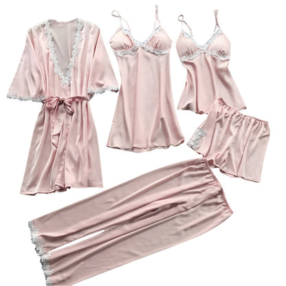Women's Satin Bathrobe - Elegant Sleepwear Robe