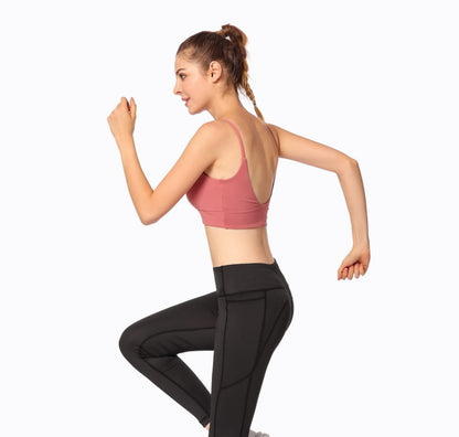 Women's Racerback Sports Bra - Moisture Wicking Athletic Support for Running & Fitness