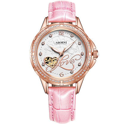 Women's LOVE Design Fashion Quartz Watch | Ceramic Strap, Stainless Steel Case & 30M Water Resistance