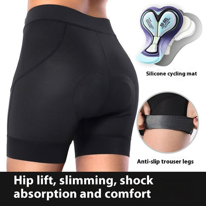 Women's Padded Cycling Shorts - Silica Gel Cushion Bike Underwear
