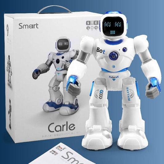 Kids App-Controlled Gravity Sensor Robot Toy - Programmable RC Robot with LED Lights